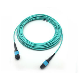 Solo cable de la fibra de Mpo del módulo de 12 fibras con el conector de OM3 LC 0.9m m