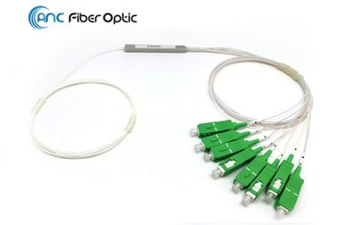 Tubo del divisor 1x8 del acoplador de la fibra óptica de las redes de PON mini coloreado o blanco
