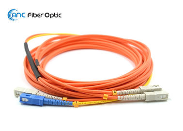 Chaqueta de condicionamiento del cordón de remiendo de la fibra óptica del modo LSZH con los conectores del ST MU del SC FC del LC