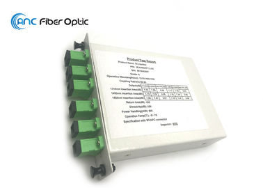 El estante de LGX montó puertos del módulo 6 del divisor de la fibra óptica con el acoplador 1x2 dentro