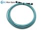 Fibra MPO de los cables OM3 24 del remiendo de la fibra de Data Center los 5M a la ronda femenina 3.0m m de MPO