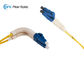 chaqueta de PVC flexible de las asambleas de cable de fribra óptica de la bota de 3.0m m LC LSZH modificada para requisitos particulares