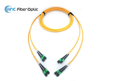 48 paso 100% de Interferemeter de la asamblea de cable del tronco de la fibra MTP MPO SM OM3 OM4 OM5 opcional
