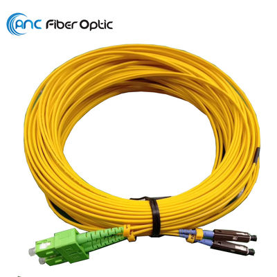 NTT JIS del cordón de remiendo de la fibra óptica del duplex SC/APC G652D del SM obediente
