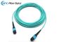 MPO al cable redondo de la fibra OM3 50/125 de las asambleas de cable de fribra óptica de MPO 12