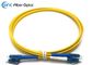 El remiendo unimodal de la fibra óptica de LSZH telegrafía LC/UPC al amarillo de LC/UPC 3 metros