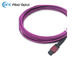 tipo femenino violeta alambre del cable de fribra óptica LSZH OM4 50/125 MTP de los 8M Digitaces del tronco de la élite de B